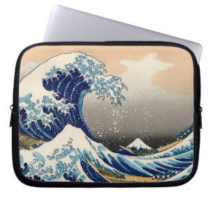 Protection Pour Ordinateur Portable Cru de PixDezines, grande vague, 葛飾北斎の神奈川沖浪 de