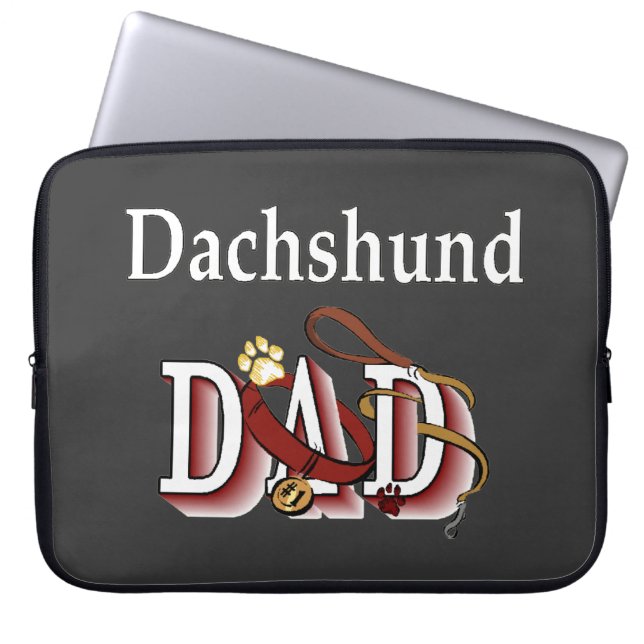 Protection Pour Ordinateur Portable Dachshund Papa Cadeaux (Devant)