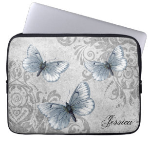 Protection Pour Ordinateur Portable Damas et papillons vintages