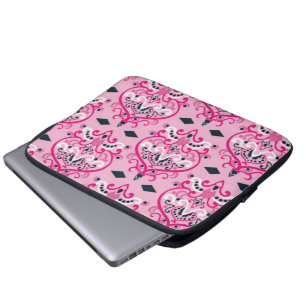 Protection Pour Ordinateur Portable Damas rose et noir