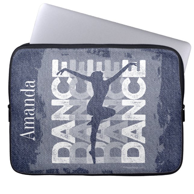 Protection Pour Ordinateur Portable Danse et Lettres (Danse) (Devant)