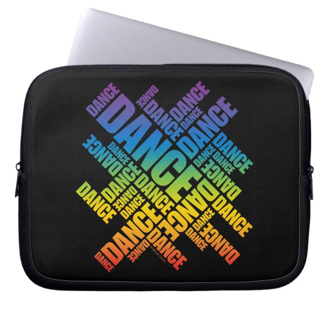Protection Pour Ordinateur Portable Danse Typographique (spectre) (Devant)