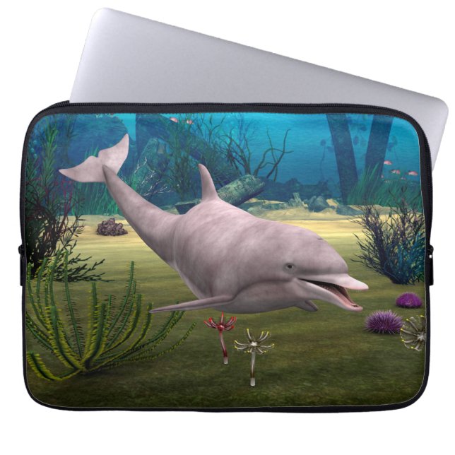 Protection Pour Ordinateur Portable Dauphin souriant (Devant)