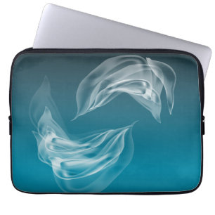 Protection Pour Ordinateur Portable Dauphins Abstraits en jeu