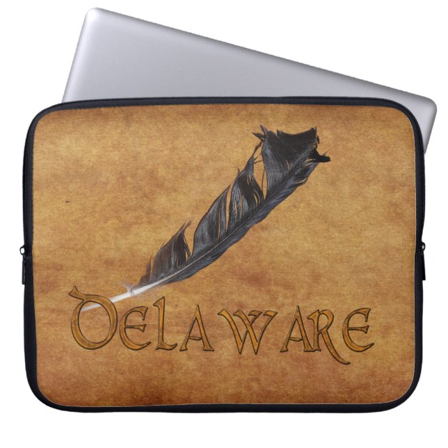 Protection Pour Ordinateur Portable DELAWARE Portable en plumes amérindiennes (Devant)