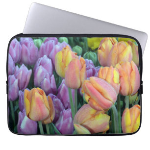 Protection Pour Ordinateur Portable Des bandes de tulipes à ressort colorées