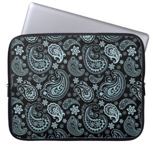 Protection Pour Ordinateur Portable Design Motif rétro élégant bleu gris