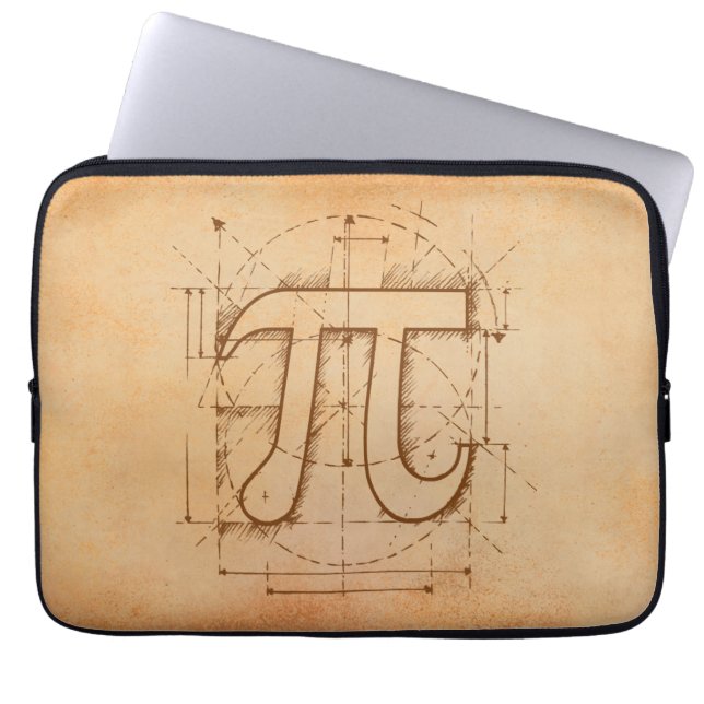 Protection Pour Ordinateur Portable Dessin de nombre de pi (Devant)