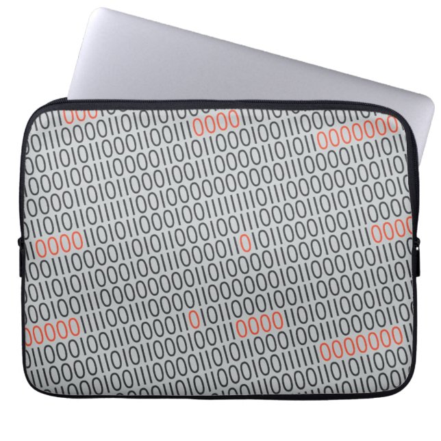 Protection Pour Ordinateur Portable Détails de rouge de CODE BINAIRE (Devant)