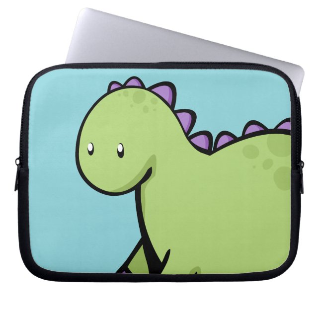 Protection Pour Ordinateur Portable Dinosaure Vert (Devant)