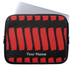Protection Pour Ordinateur Portable Douille abstraite, rouge et noir d'ordinateur