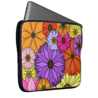Protection Pour Ordinateur Portable Douille colorée d'ordinateur portable de fleurs