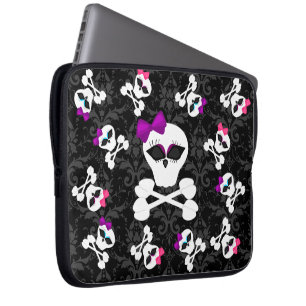 Protection Pour Ordinateur Portable Douille Girly d'ordinateur portable de crâne de