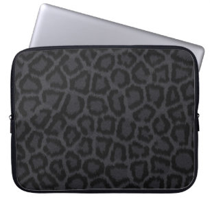 Protection Pour Ordinateur Portable Douille noire d'ordinateur portable de léopard