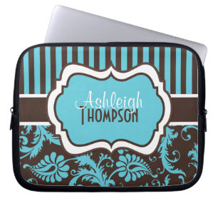 Protection Pour Ordinateur Portable Douille rayée blanche d'ordinateur portable de