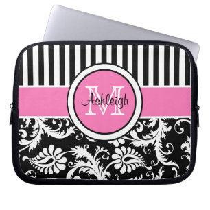 Protection Pour Ordinateur Portable Douille rayée d'ordinateur portable de damassé
