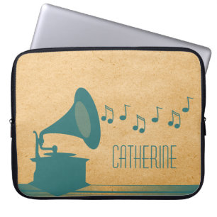 Protection Pour Ordinateur Portable Douille vintage turquoise d'ordinateur portable de