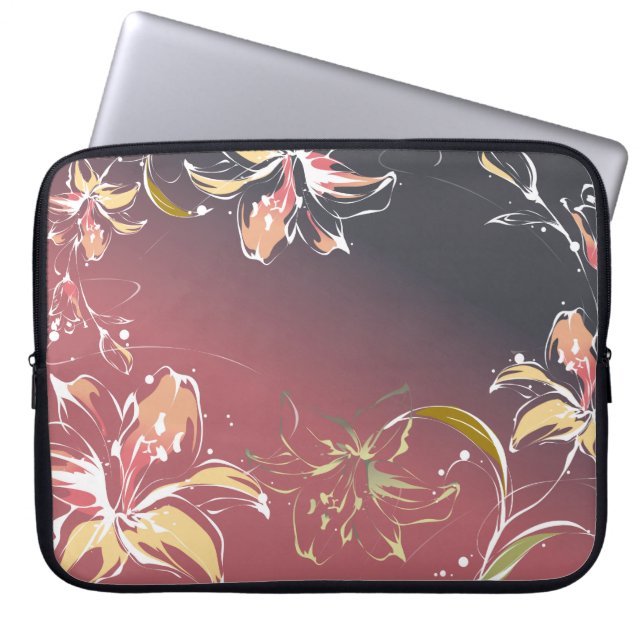 Protection Pour Ordinateur Portable douilles florales d'ordinateur portable (Devant)