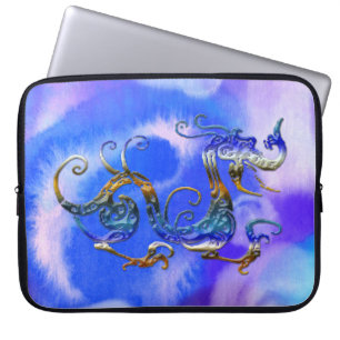 Protection Pour Ordinateur Portable Dragon asiatique en 3D sur manche d'ordinateur por