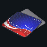 Protection Pour Ordinateur Portable Drapeau américain Abstrait Monogramme 2<br><div class="desc">Drapeau abstrait cool en rouge blanc et bleu. Étoiles et rayures. monogramme personnalisable.</div>