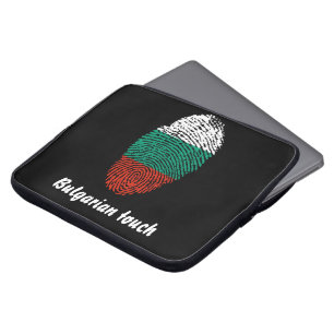 Protection Pour Ordinateur Portable Drapeau bulgare d'empreinte digitale de contact