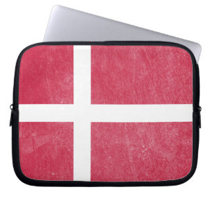 Protection Pour Ordinateur Portable Drapeau Danemark Grunge