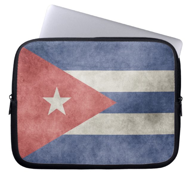Protection Pour Ordinateur Portable Drapeau de Cuba Grunge (Devant)