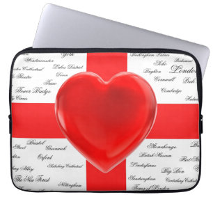 Protection Pour Ordinateur Portable Drapeau de l'Angleterre du Coeur de St George Patr