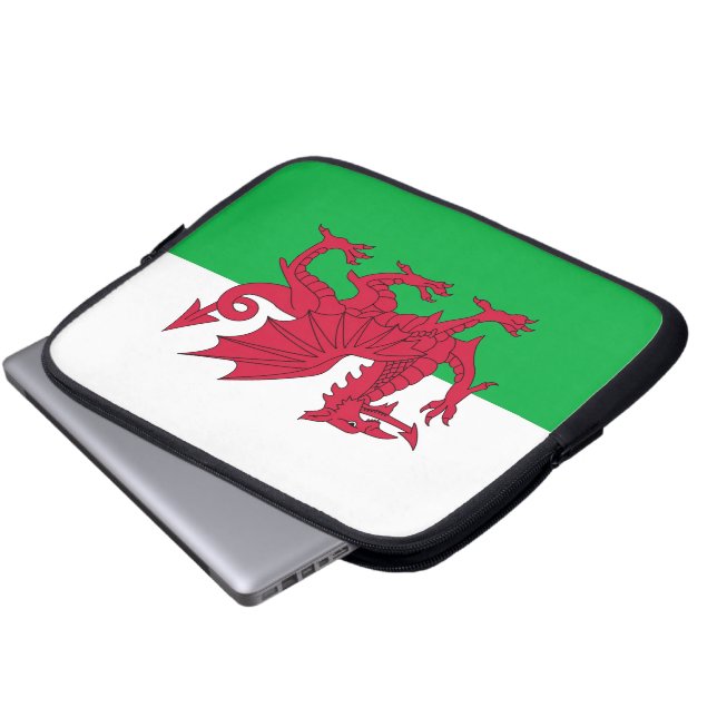 Protection Pour Ordinateur Portable Drapeau du Pays de Galles (Devant bas)