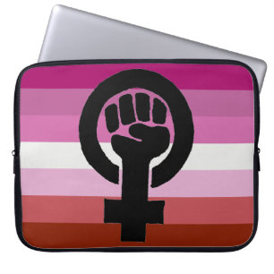 Protection Pour Ordinateur Portable Drapeau féministe de la fierté lesbienne