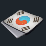 Protection Pour Ordinateur Portable Drapeau sale vintage artistique frais de la Corée<br><div class="desc">Douille d'ordinateur portable de concepteur avec un vieux drapeau semblant sale de la Corée du Sud. Choix de taille : 10",  13",  15".</div>