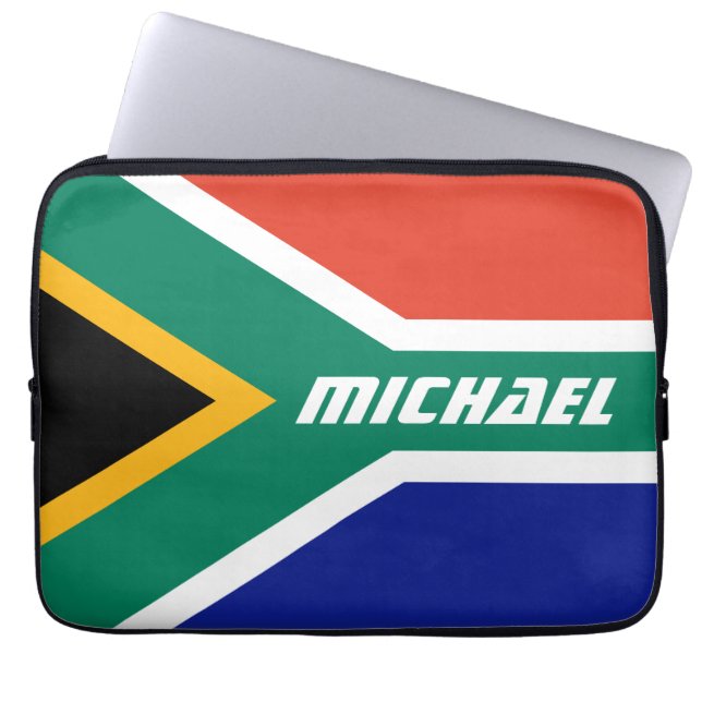 Protection Pour Ordinateur Portable Drapeau sud-africain Personnalisé (Devant)