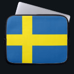 Protection Pour Ordinateur Portable Drapeau suédois<br><div class="desc">Drapeau du pays scandinave de la Suède dans le bleu et le jaune. Cadeaux scandinaves d'ordinateur.</div>
