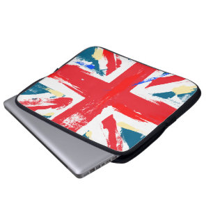 Protection Pour Ordinateur Portable Drapeau Union Jack britannique Vintage Worn