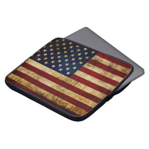 Protection Pour Ordinateur Portable Drapeau USA / Grunged