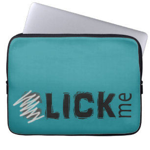 Protection Pour Ordinateur Portable Drôle (C)Cliquez sur moi Ice Breaker Texte foncé