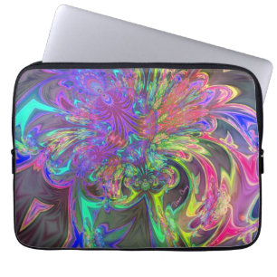 Protection Pour Ordinateur Portable Éclat rougeoyant de Deva turquoise et violet de