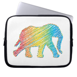 Protection Pour Ordinateur Portable Eléphant avec lignes