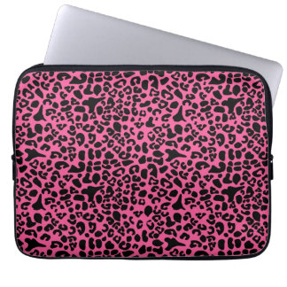Protection Pour Ordinateur Portable Empreinte de léopard moderne tendance Hot Pink et