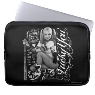 Protection Pour Ordinateur Portable Équipe de suicide Harley Quinn Typographie