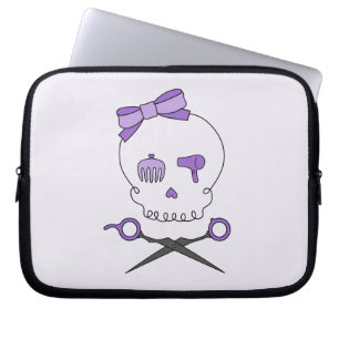 Protection Pour Ordinateur Portable Étiquette de cheveux Crossbones et ciseaux - Viol