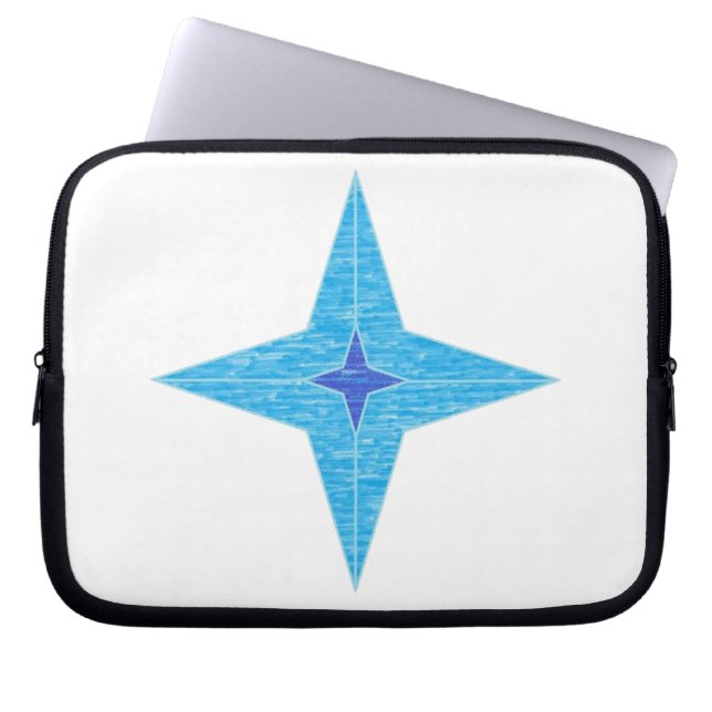 Protection Pour Ordinateur Portable Étoile bleue (Devant)