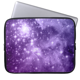 Protection Pour Ordinateur Portable Étoiles de magie violette Photo de l'espace célest