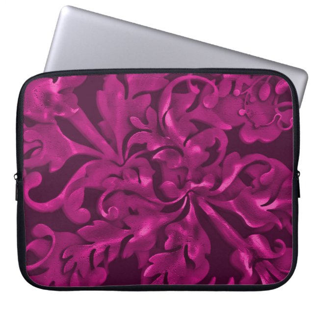 Protection Pour Ordinateur Portable Fabulous Foliage Magenta (Devant)