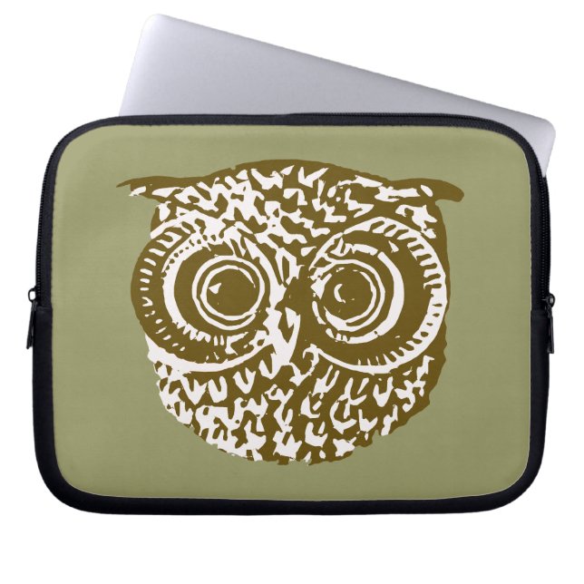 Protection Pour Ordinateur Portable Face de hibou (Devant)