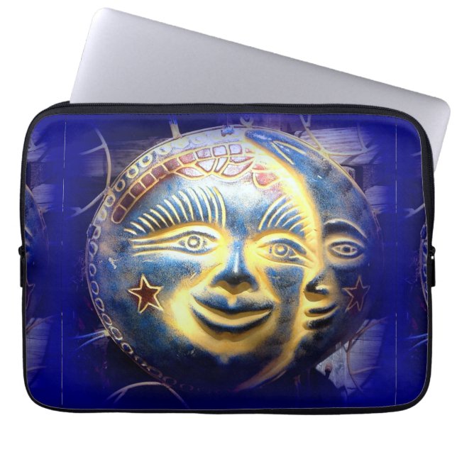 Protection Pour Ordinateur Portable face soleil/face lune (Devant)
