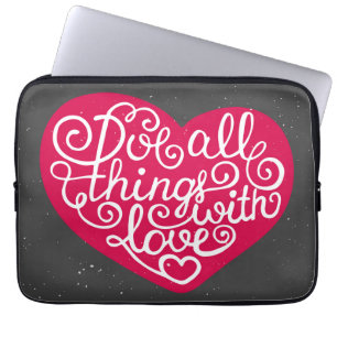 Protection Pour Ordinateur Portable Faites tout les choses avec le rouge d'amour