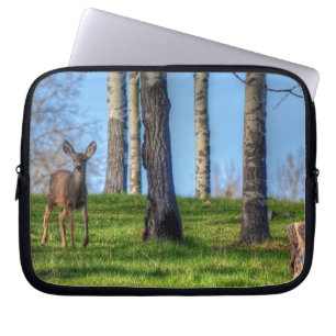Protection Pour Ordinateur Portable Faune de cerfs et arbres forestiers Faune Photo d'