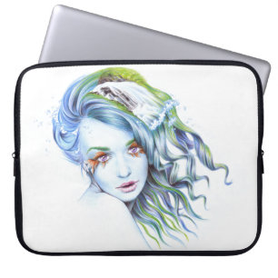 Protection Pour Ordinateur Portable Femme d'eau femme d'Imaginaire surréaliste Portrai