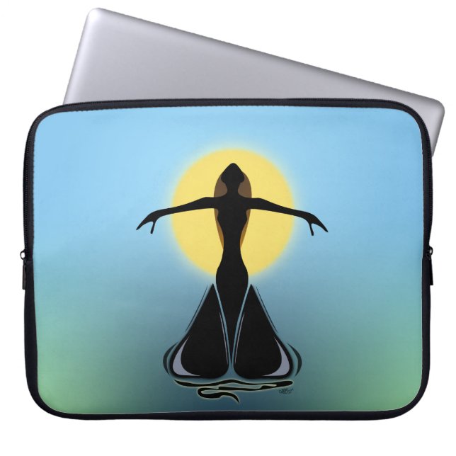 Protection Pour Ordinateur Portable Femme en fleurs (Devant)